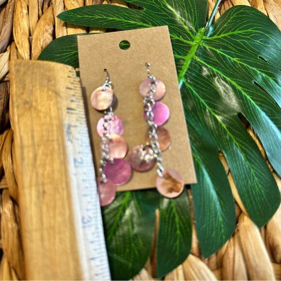 BOGO FREE PURPLE SHELL BEACH VIBEY EARRINGS - Picture 3 of 5